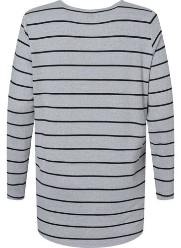 Mønstret bluse med lange ærmer, LGM Stripe, Packshot image number 1