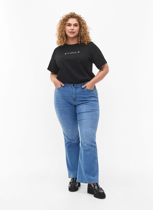 Økologisk bomulds t-shirt med tekst, Black ÉTOILE, Model image number 2
