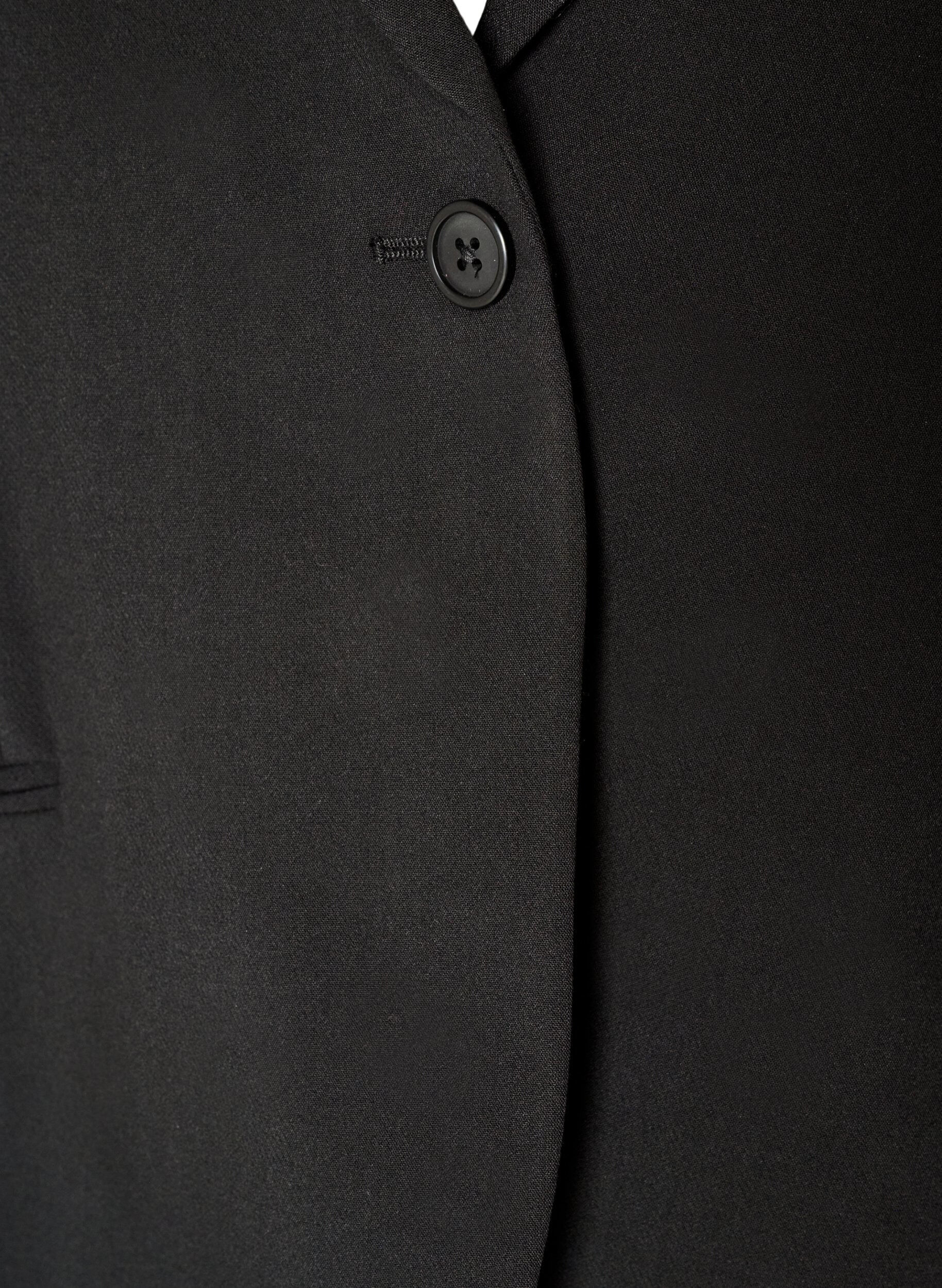 ZizziKlassisk blazer med enkel knaplukning, Sort, Packshot image number 2