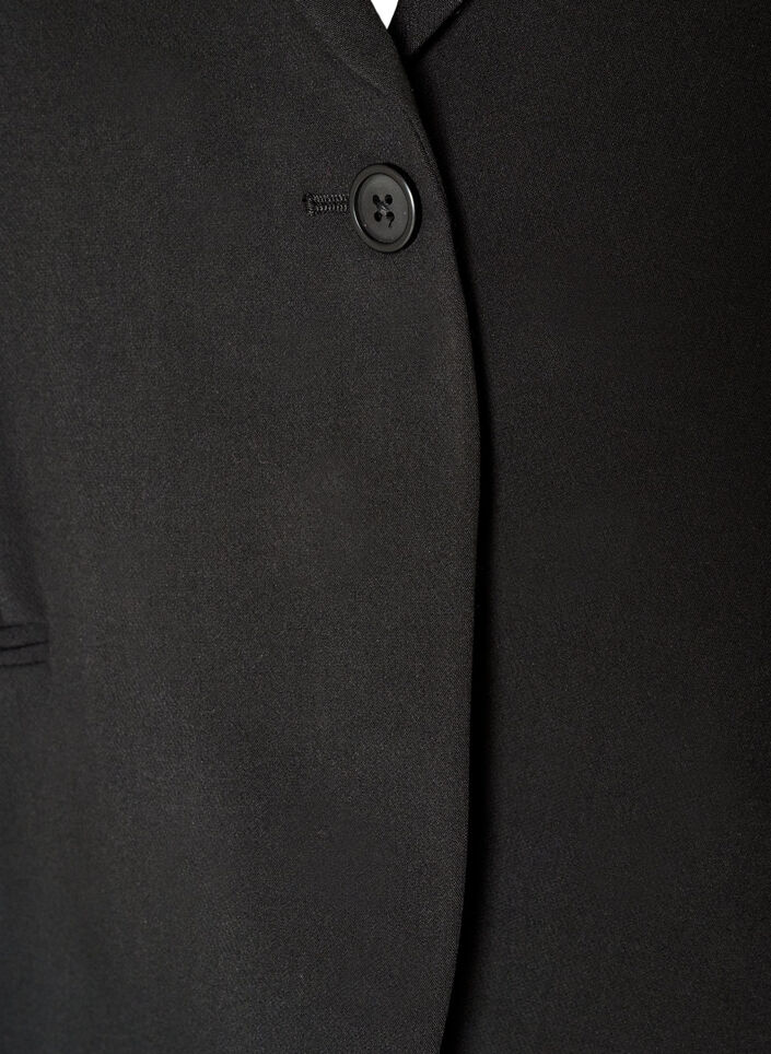 Klassisk blazer med enkel knaplukning, Sort, Packshot image number 2