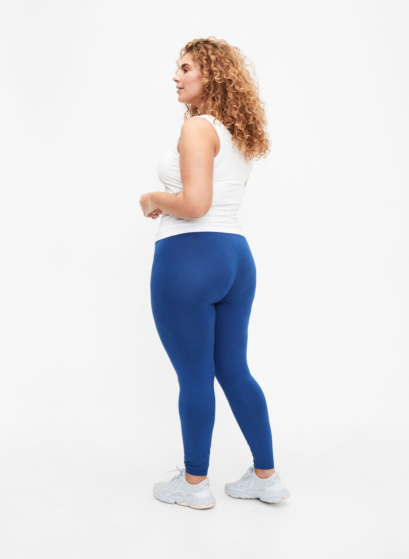 Basis leggings i viskose, Blå, Model image number 2