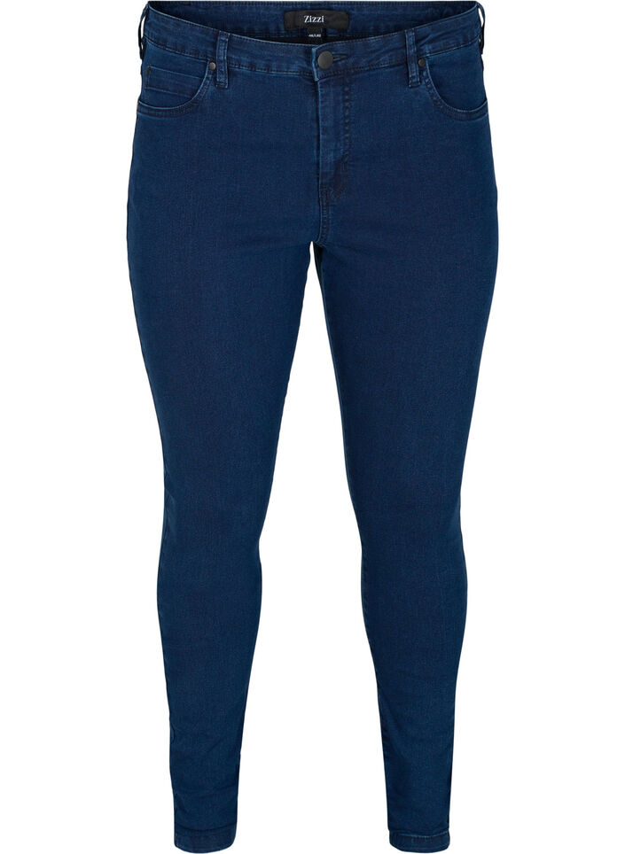 Højtaljede super slim Amy jeans, Blå, Packshot image number 0