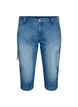 Slim fit capri jeans med lommer, Blå, Packshot image number 0