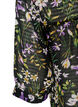 Bluse med blomsterprint og V-udsk&aelig;ring, Sort, Packshot image number 3