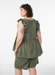 L&oslash;se shorts i bomuldsmusselin med h&oslash;j talje, Gr&oslash;n, Model image number 2