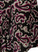 Kort jerseykjole med all-over print og A-form, M&oslash;rk Bordeaux, Packshot image number 3
