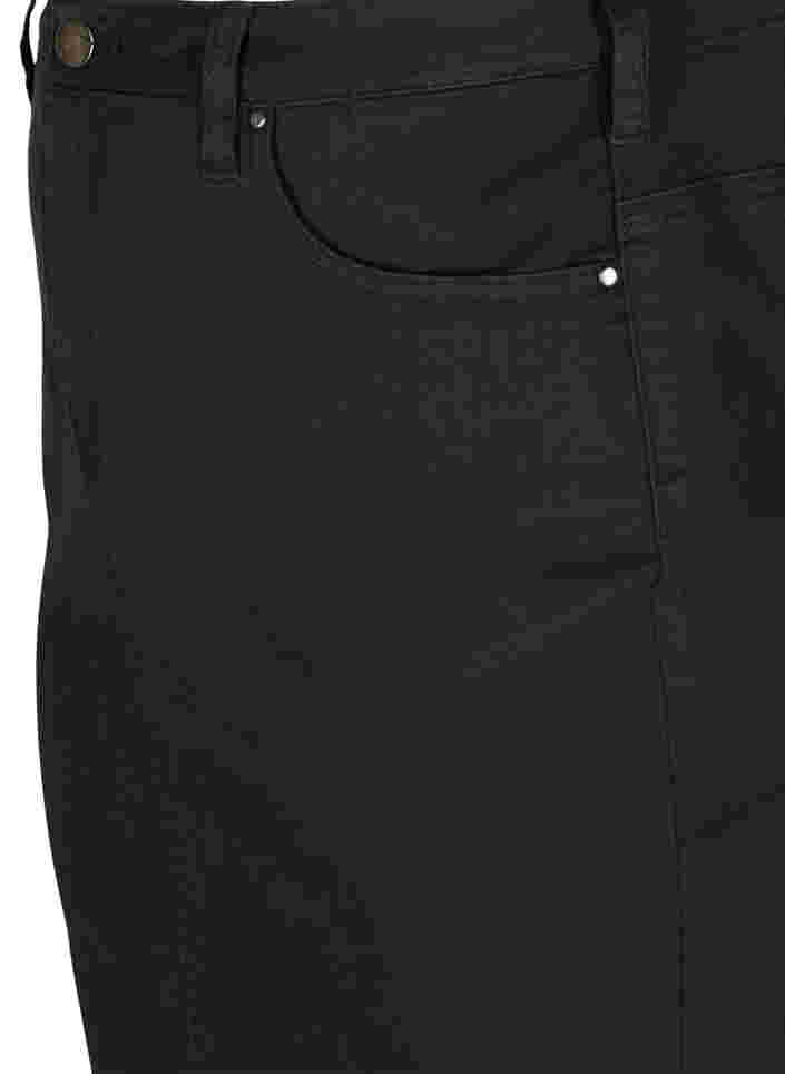 Tætsiddende nederdel med lommer, Black, Packshot image number 2