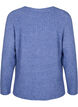 Strikbluse med slids, Gray Blue Mel., Packshot image number 1