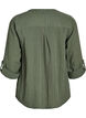 Bluse i bomuldsmusselin med broderi anglaise, Gr&oslash;n, Packshot image number 1