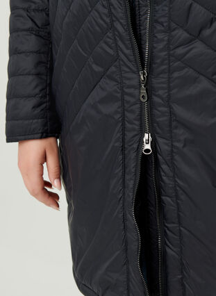 Quiltet letvægts jakke, Black, Model image number 3