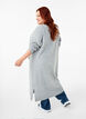 Lang strikcardigan med lommer, Light Grey Melange, Model image number 1