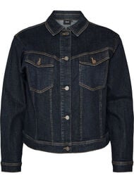 Klassisk denimjakke med kontrastsyninger, Bl&aring;