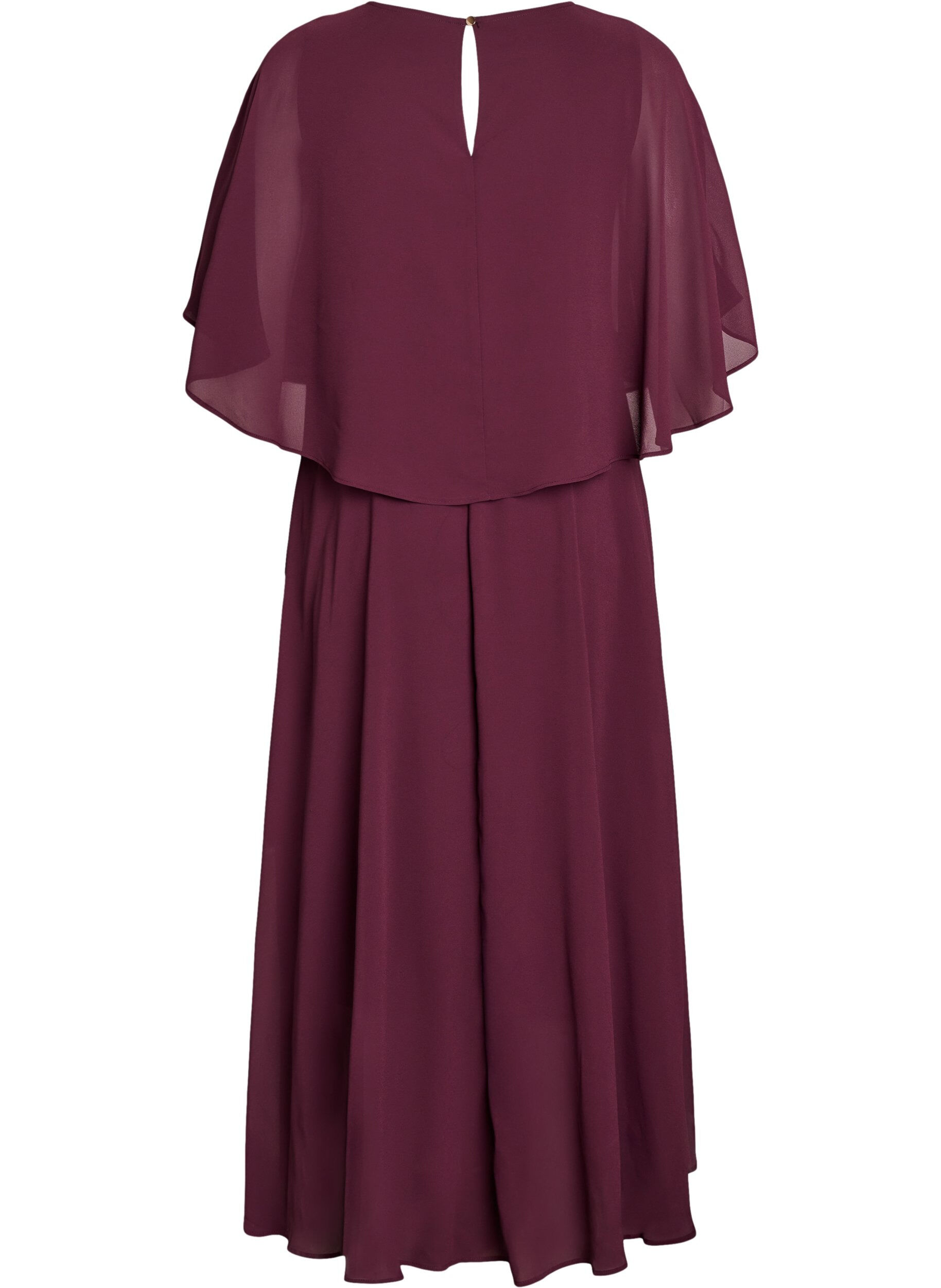 ZizziKort&aelig;rmet maxikjole med a-shape, R&oslash;d, Packshot image number 1