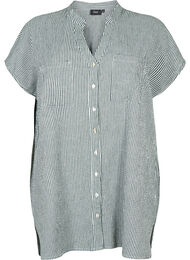 Kortærmet bomuldsskjorte med striber, Scarab Stripe