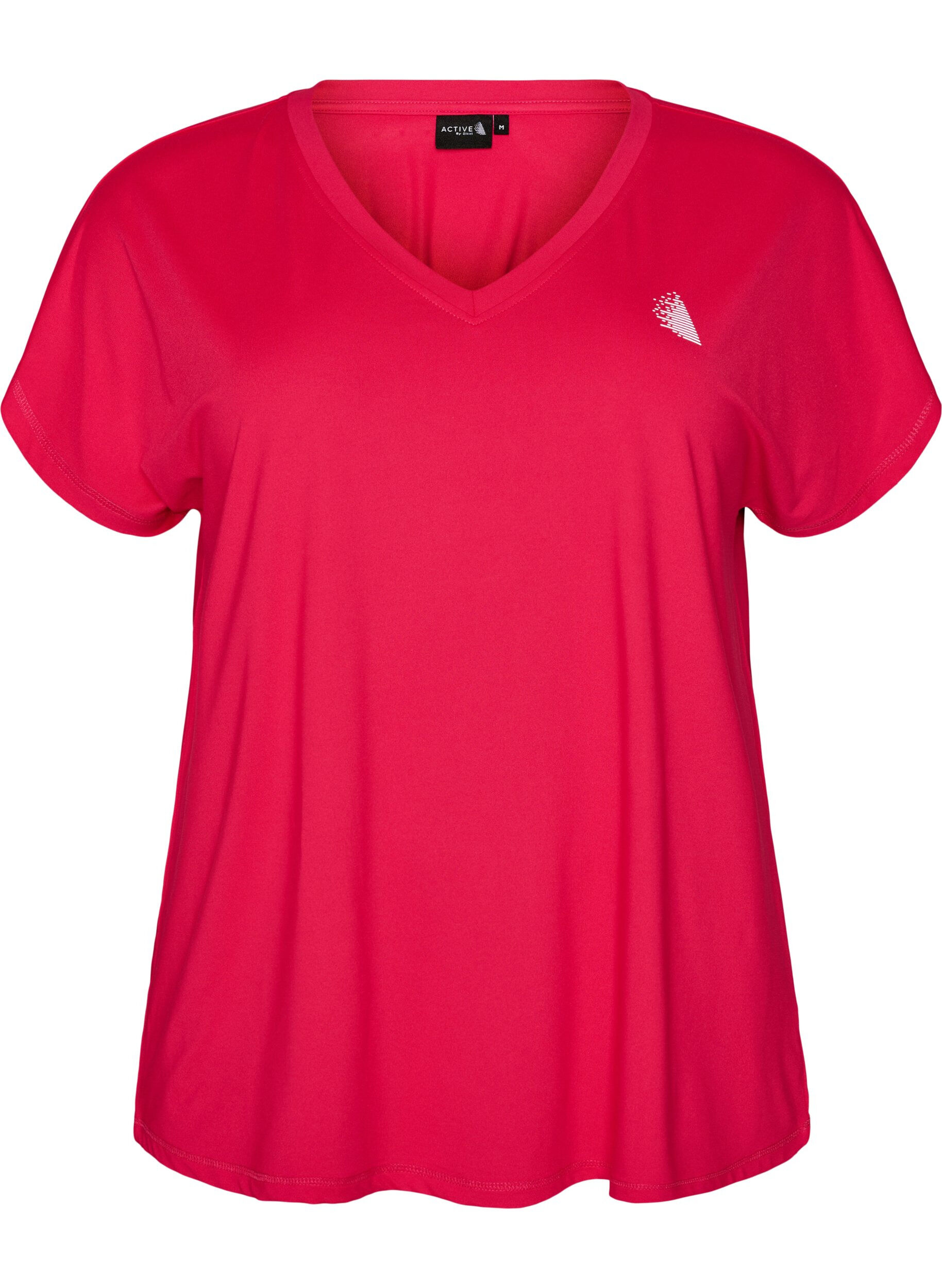 L&oslash;s tr&aelig;nings t-shirt med v-hals