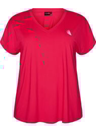 L&oslash;s tr&aelig;nings t-shirt med v-hals, Lyser&oslash;d