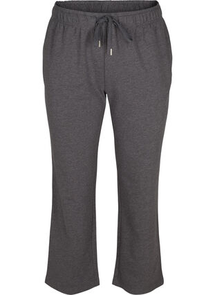 Sweatpants med vidde og lommer, Dark Grey Melange, Packshot image number 0