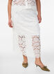 Midinederdel i blonde med elastisk talje, Hvid, Model image number 0