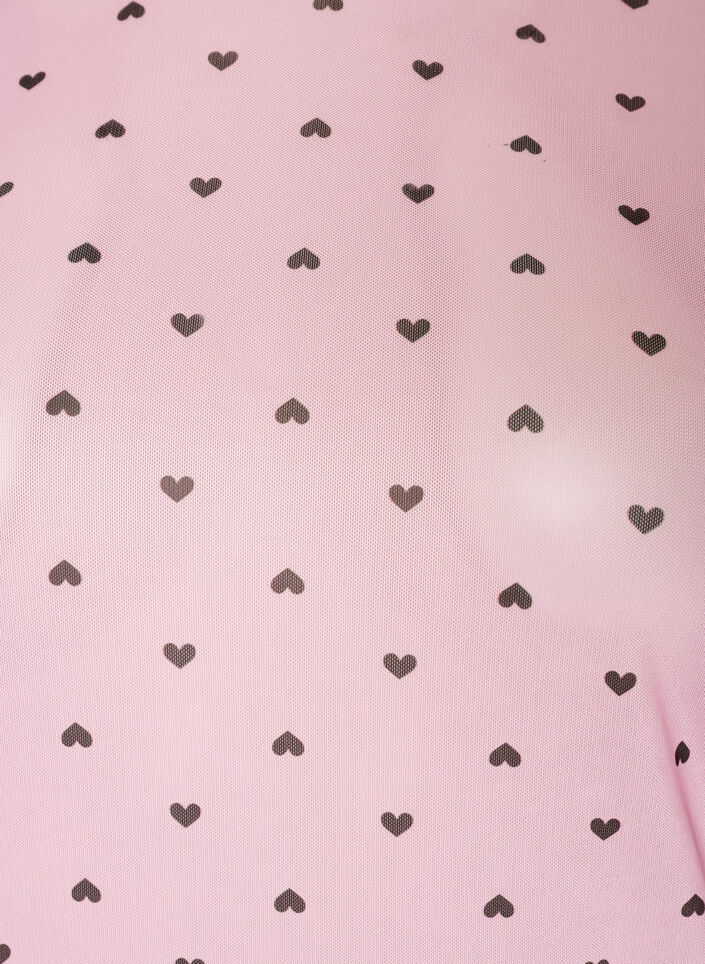 Meshbluse med print, Lyser&oslash;d, Packshot image number 2