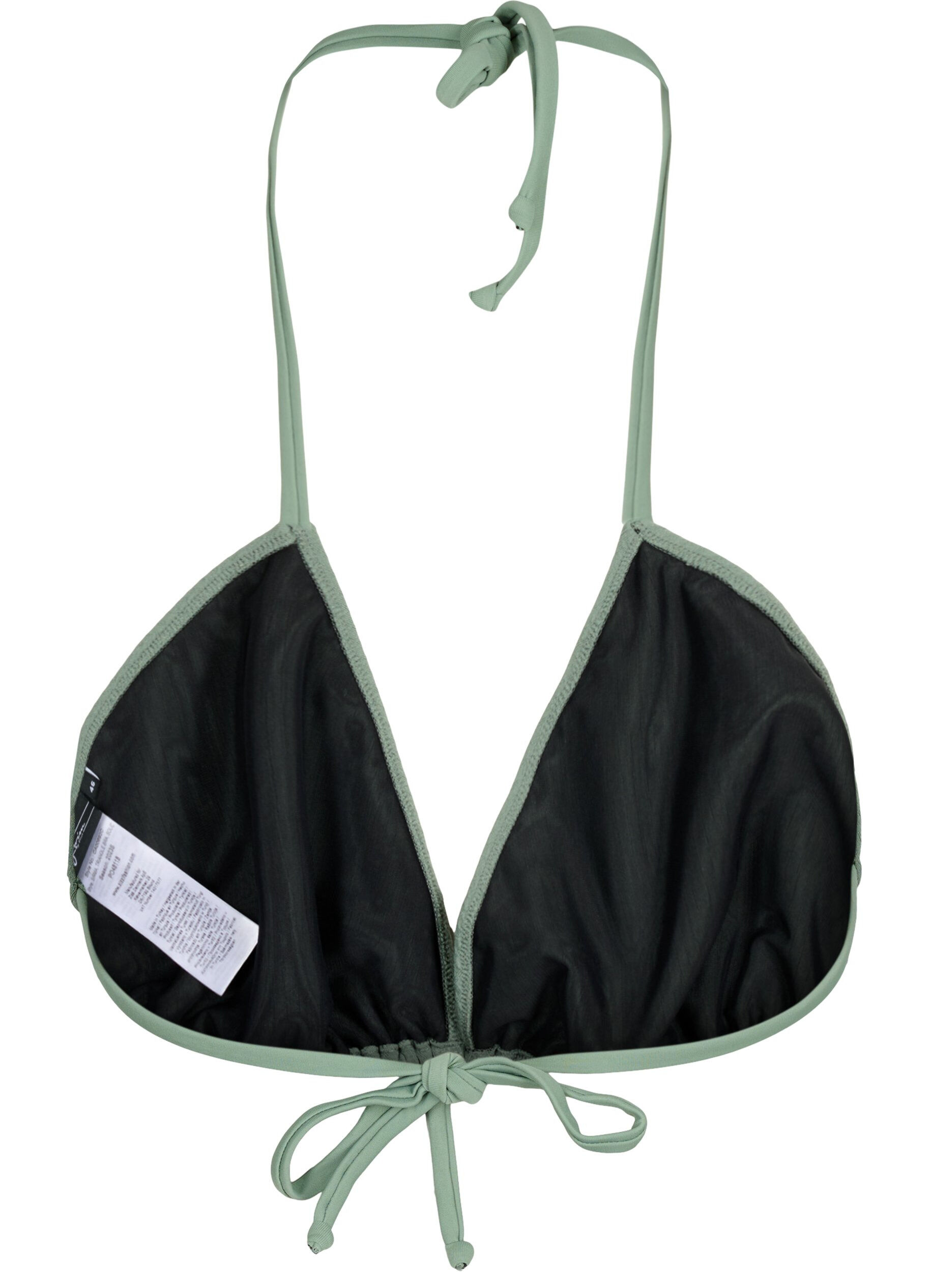 Zizzi Trekants bikini bh med crepe struktur, Gr&oslash;n, Packshot image number 1