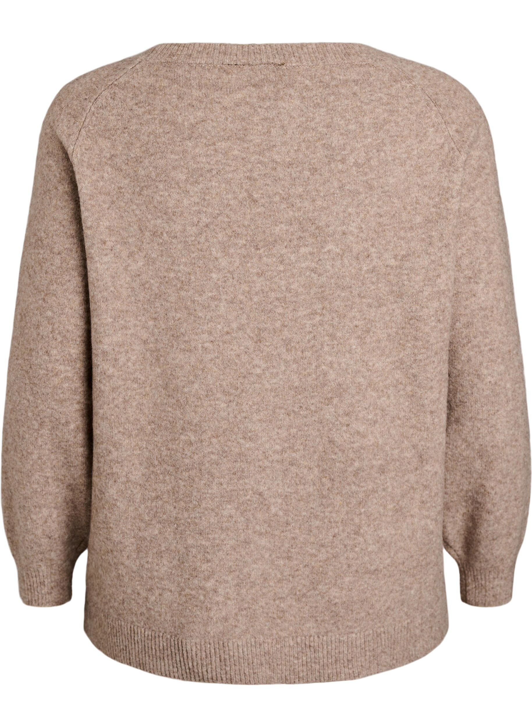 ZizziStrikbluse med rhinsten og nitter, Beige, Packshot image number 1