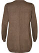 Lang strikcardigan i viskosemix, Brun, Packshot image number 1