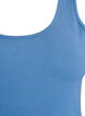 Ensfarvet basis top i bomuld, Bl&aring;, Packshot image number 2