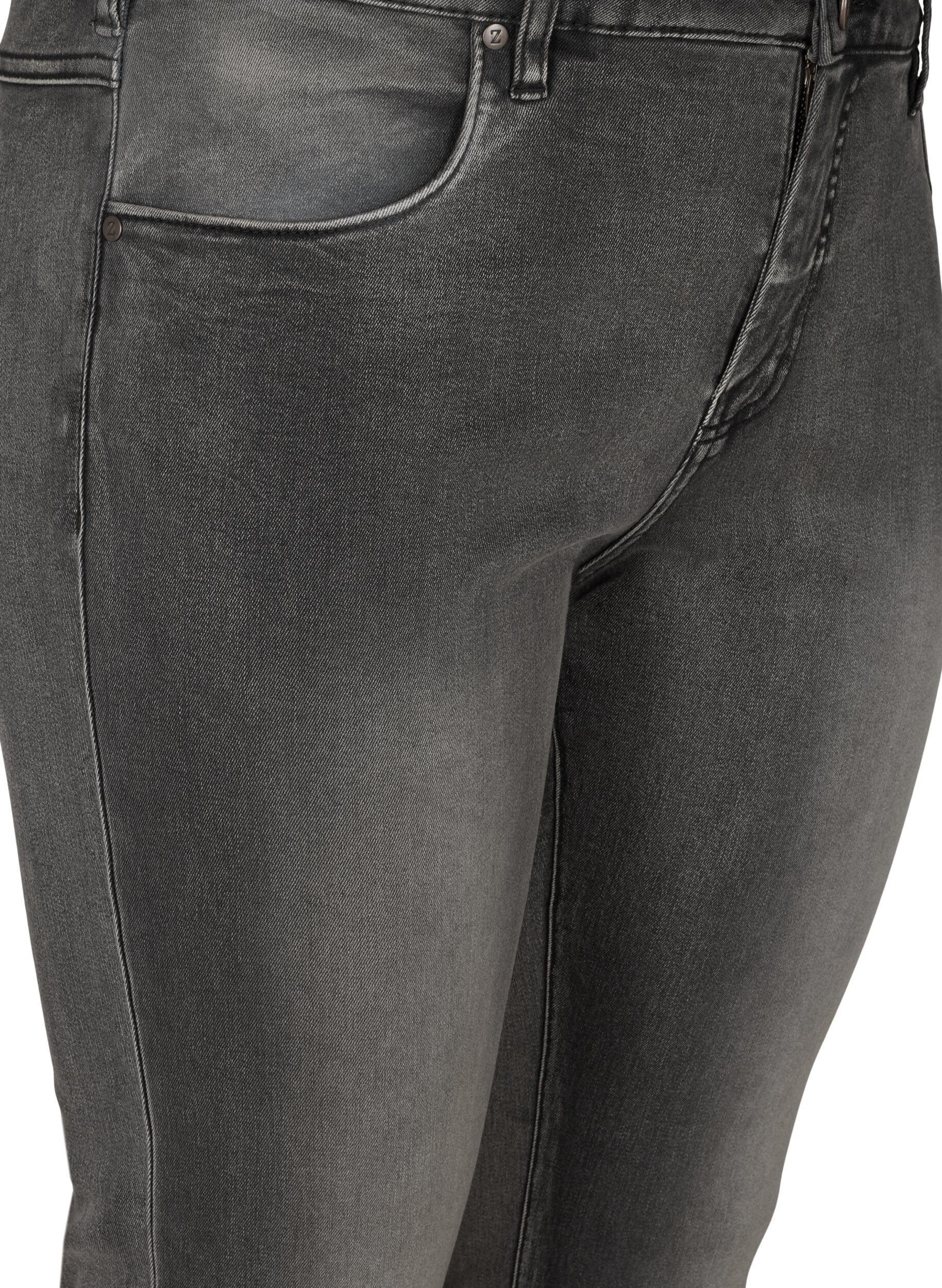 ZizziSlim fit Emily jeans med regul&aelig;r talje, Gr&aring;, Packshot image number 2