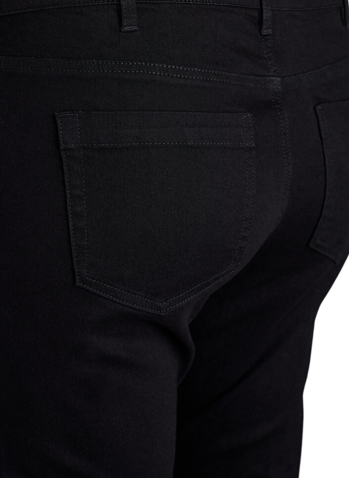 Slim fit Emily jeans med regul&aelig;r talje, Sort, Packshot image number 3