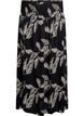 Maxinederdel i viskose med smock, Sort, Packshot image number 0