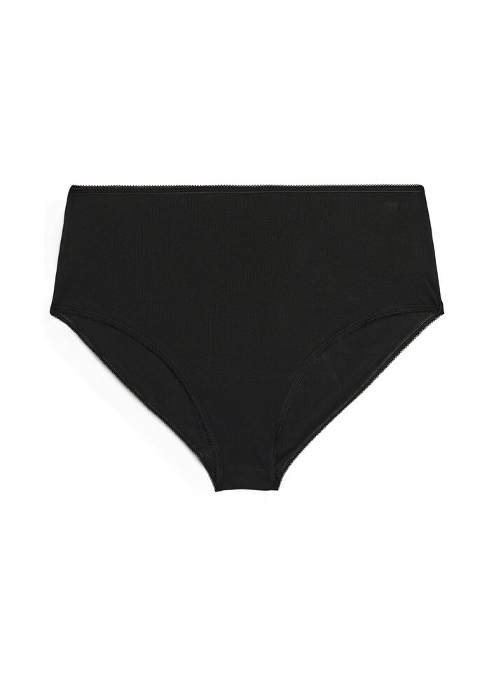 5-pak brief-trusser i ribbet bomuld, Vanilla, Packshot image number 5