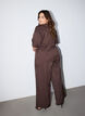 N&aring;lestribet bluse med rhinsten og knapper, Brun, Model image number 2
