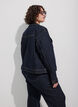 Klassisk denimjakke med kontrastsyninger, Bl&aring;, Model image number 2