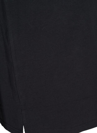 Bomulds t-shirt med nitter, Black w Excla, Packshot image number 3