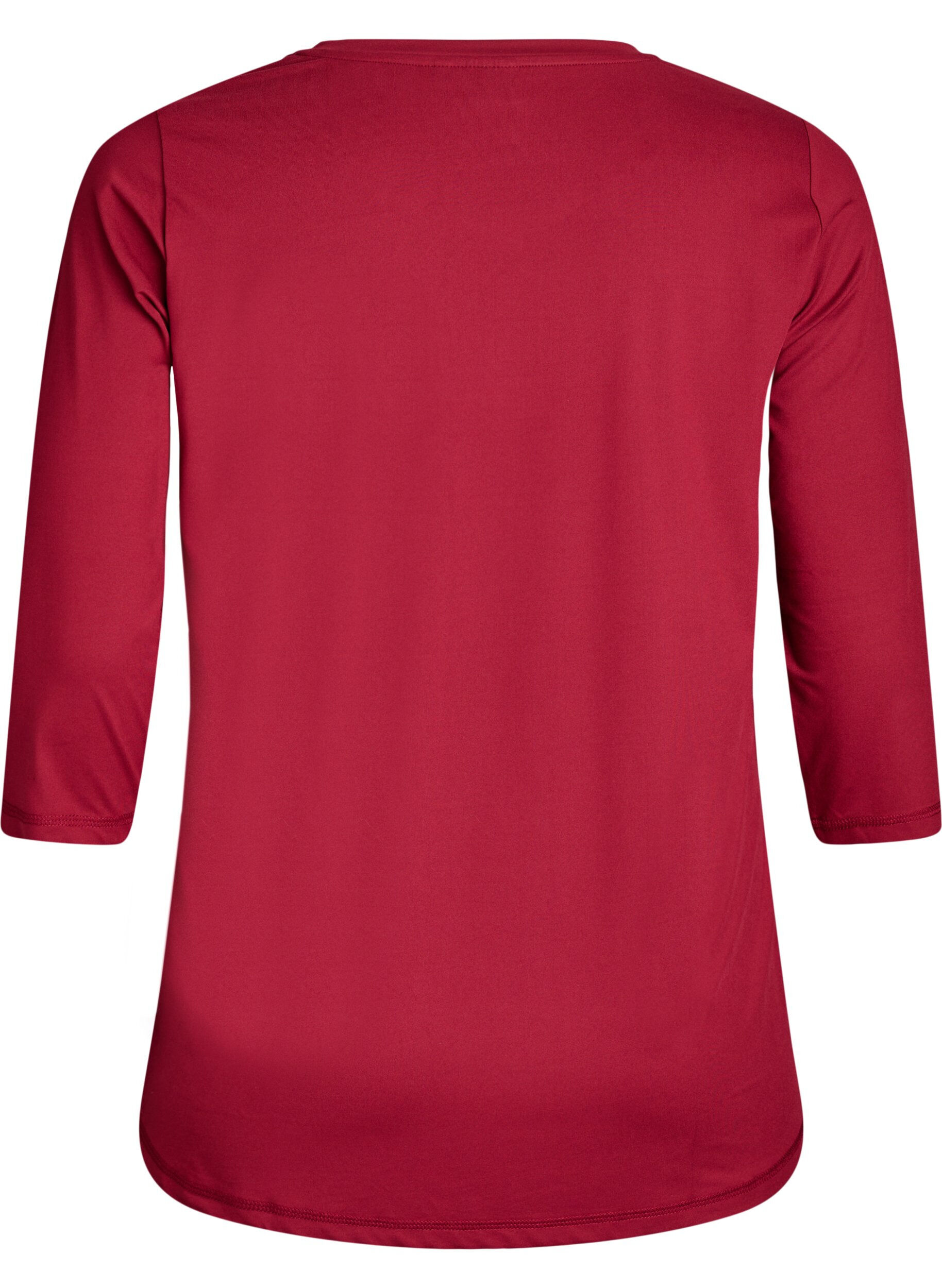 ZizziTr&aelig;ningsbluse med 3/4 &aelig;rmer, R&oslash;d, Packshot image number 1