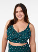 Bikini bh med prikker og fl&aelig;sedetaljer, Gr&oslash;n, Model image number 0