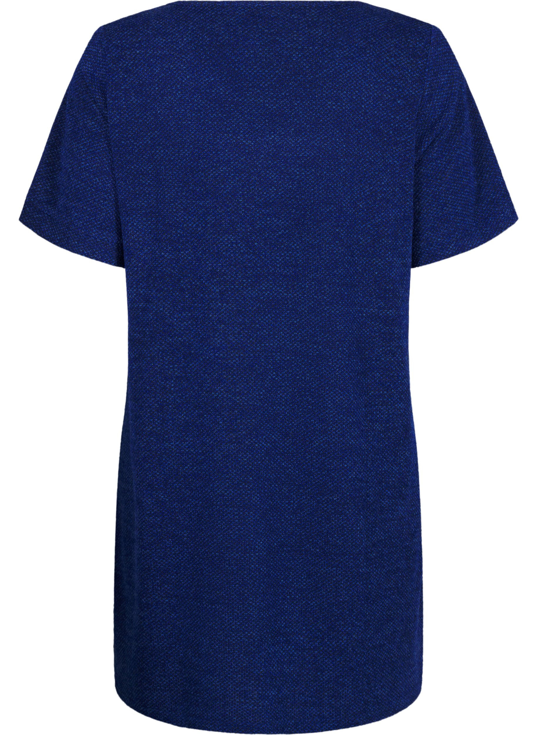 Zizzi T-shirt kjole med korte &aelig;rmer, Sodalite Blue, Packshot image number 1