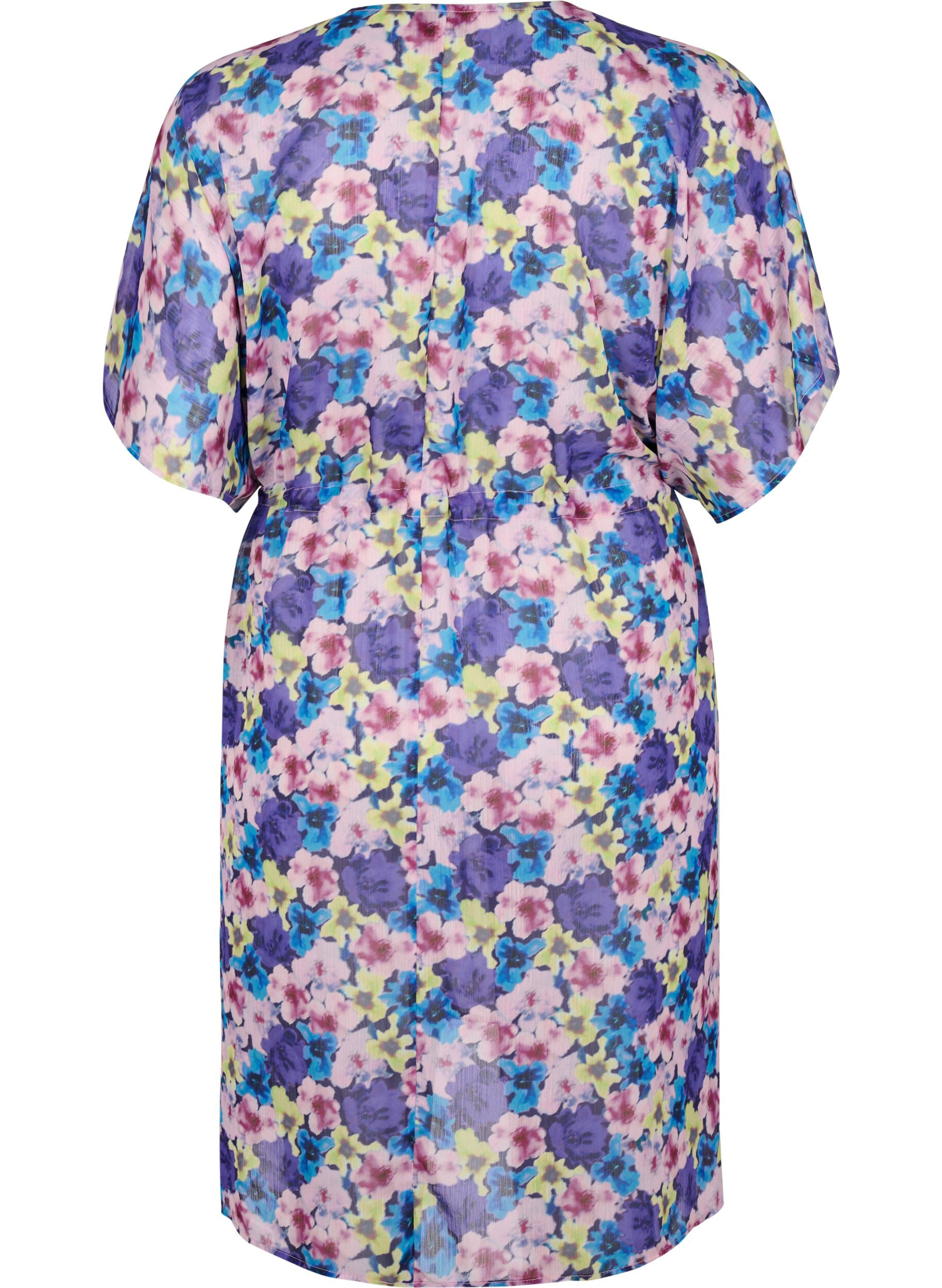 Zizzi Strand kimono med print, Bl&aring;, Packshot image number 1
