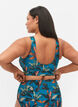 Printet bikini top med rund halsudskæring, Leaf Print, Model image number 1