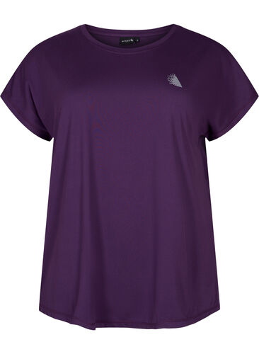 Kortærmet trænings t-shirt, Purple Pennant, Packshot image number 0