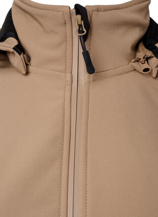 Softshell jakke med aftagelig hætte, Amphora, Packshot image number 2