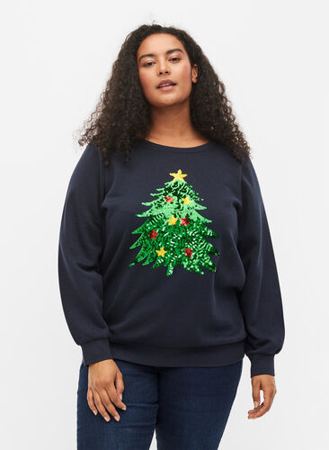 Jule sweatshirt, Night Sky Tree, Model image number 0