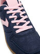 Sneakers i imiteret ruskind, Bl&aring;, Packshot image number 3