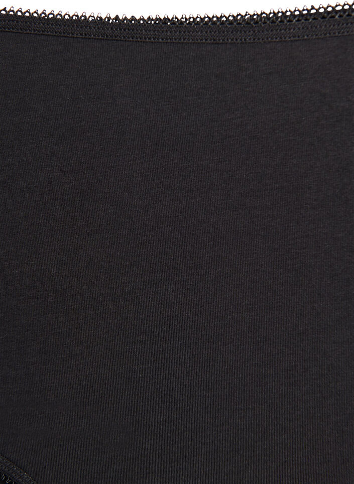 3-pak bomulds trusse med regulær talje, Sort, Packshot image number 3