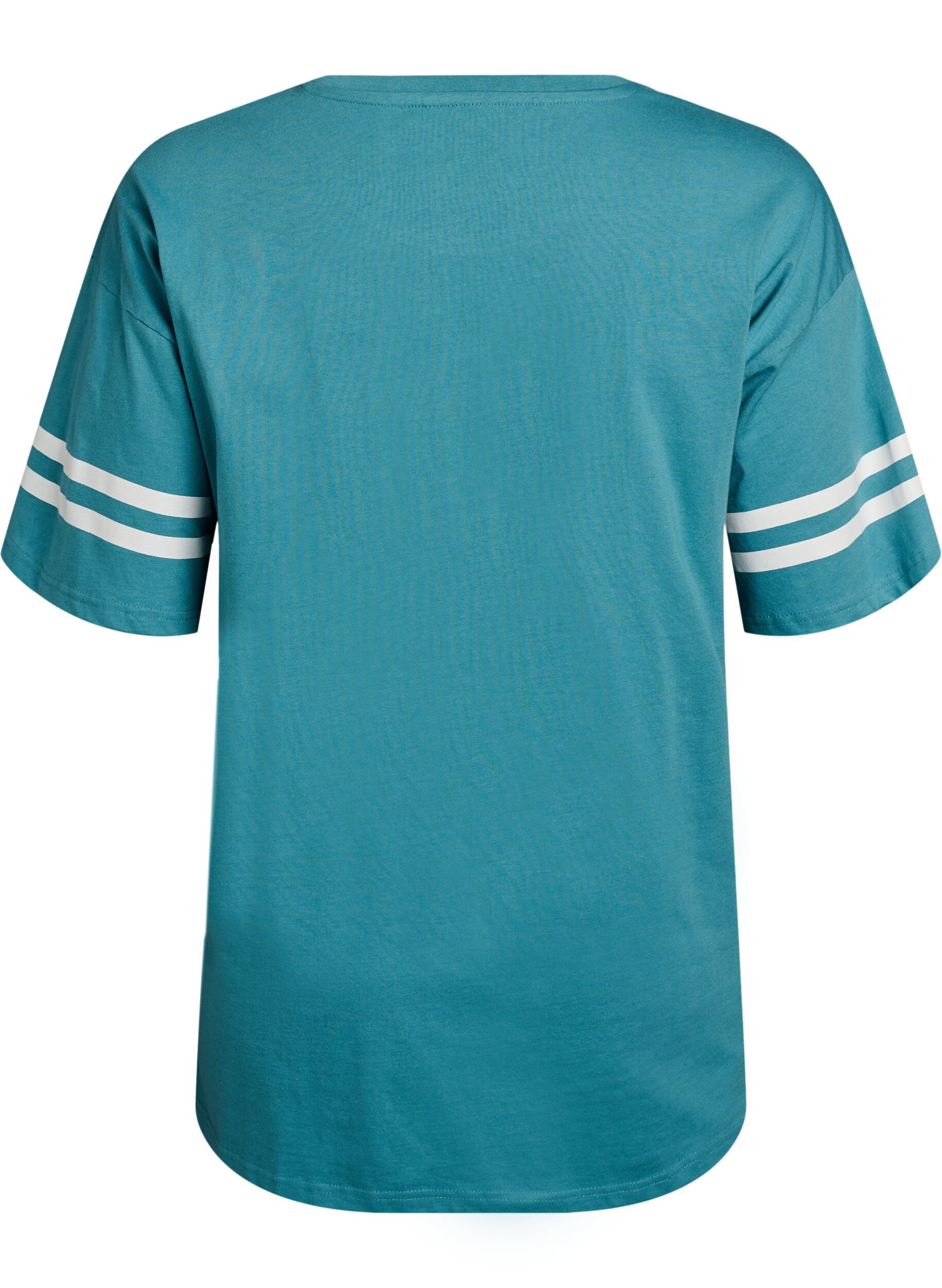 Zizzi Sporty oversize college t-shirt, Bl&aring;, Packshot image number 1