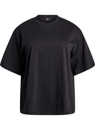 Oversize t-shirt med 1/2 ærmer, Sort