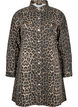 Langærmet denimkjole med leopardprint, Brown Leo AOP, Packshot image number 0