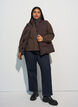 Kort puffervest med h&oslash;j krave, Brun, Model image number 1
