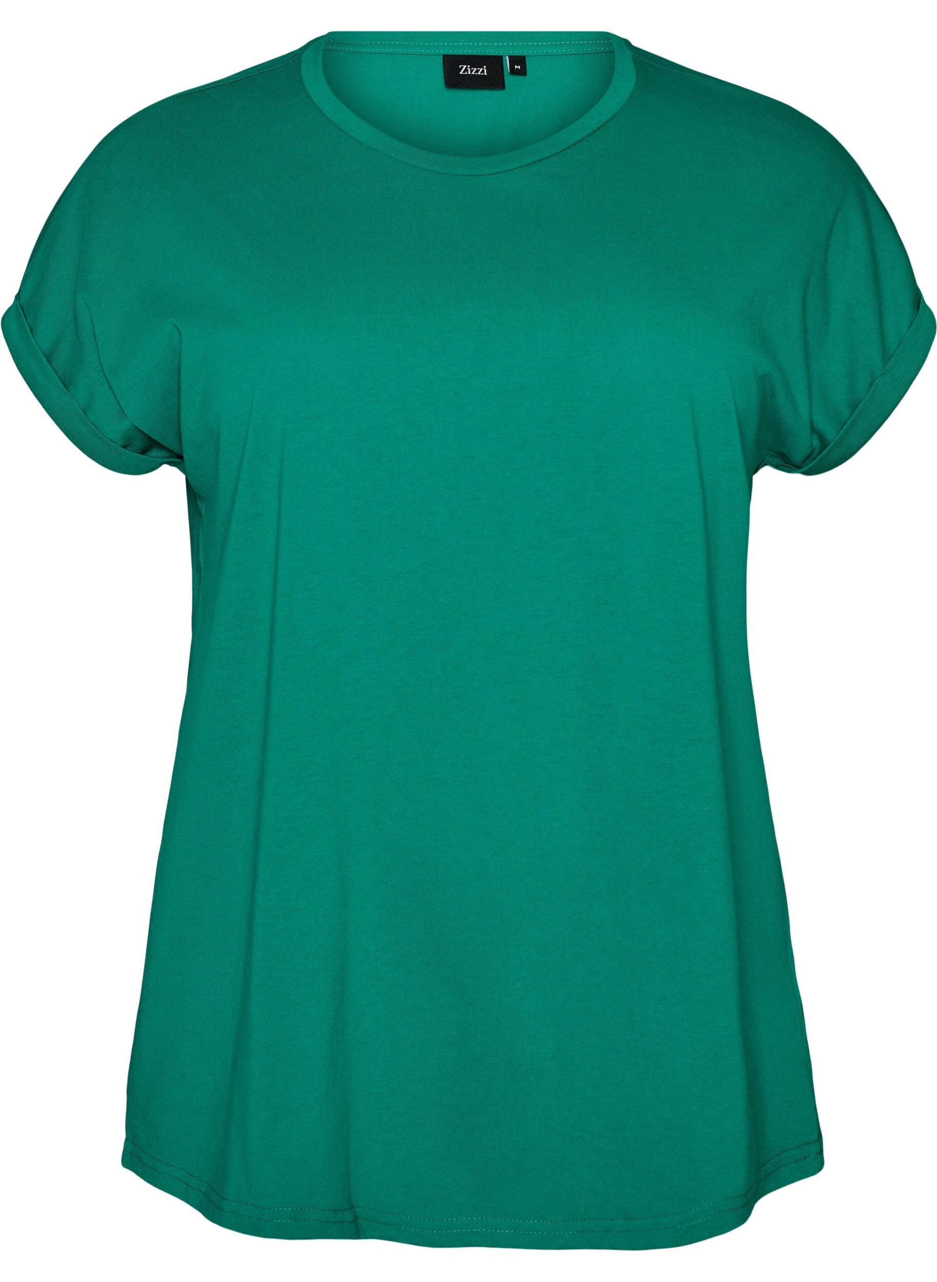 Kort&aelig;rmet T-shirt i bomuldsblanding