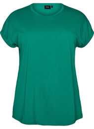 Kort&aelig;rmet T-shirt i bomuldsblanding, Gr&oslash;n